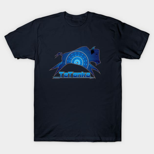 Buffalo Running "Blue" T-Shirt by melvinwareagle